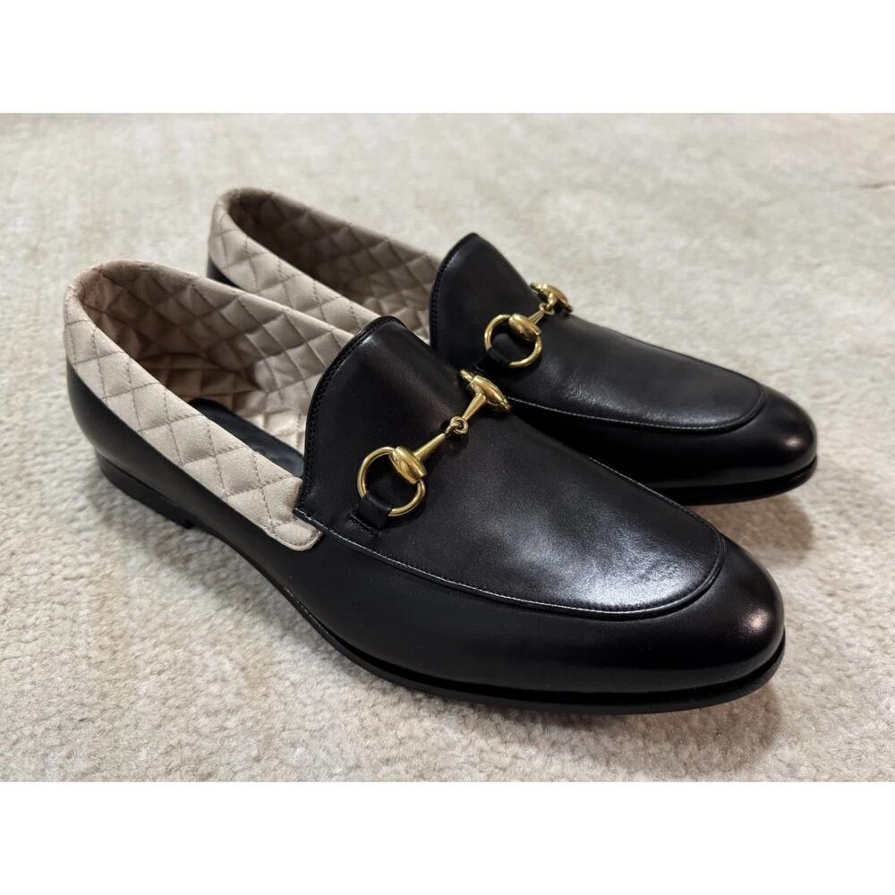 Authentic GUCCI Jordaan Horsebit Brixton Loafer Black Leather UNISEX US 7.5 - Picture 5 of 8